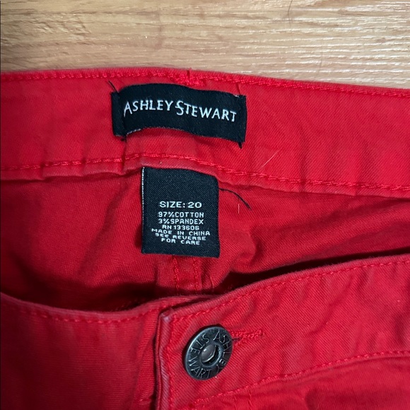 Ashley Stewart Bold Red Chinos - Picture 2 of 4